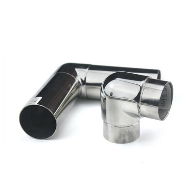 SS201 SS304 SS316 Short 90° Stainless Steel Handrail Elbow for 38.1mm & 50.8mm Round Tubes