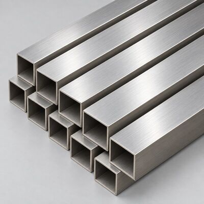 ASTM A554 Brushed Stainless Steel Square Tube 201 304 316 Decorative Inox Hollow Section for Railings and Architecture