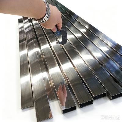 AISI 304 Stainless Steel Rectangular Tubing, Welded Rectangle Inox Tube For Construction & Decoration