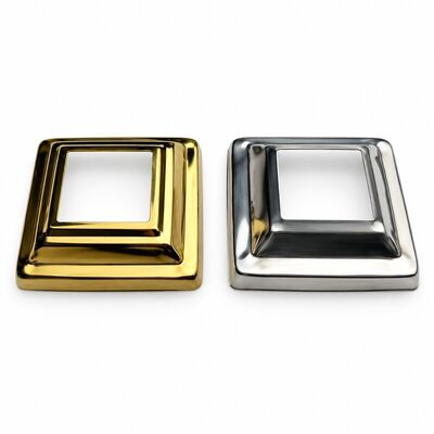 201 304 Grade Inox Handrail Accessories Silver Gold Stainless Steel Balcony Railing Base Cover For Square Post