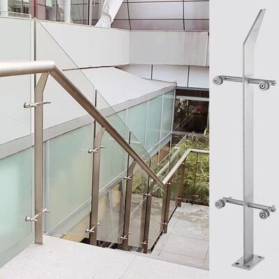 SS304 SS316 Stainless Steel Stair Handrail Elbow Connector