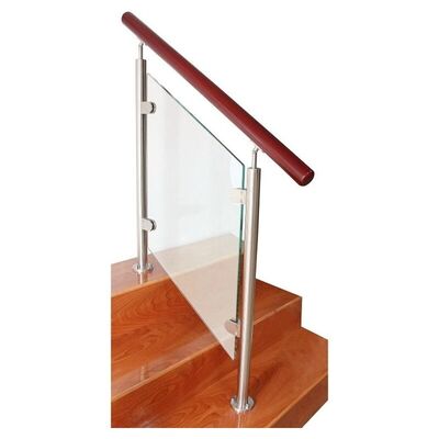 D Shape Inox Stair Clip Grade 304 316 Stainless Steel Glass Clamp For 38.1mm 42.4mm 48.3mm 2'' Round Railing