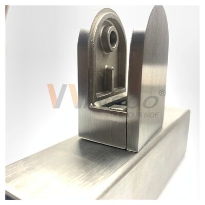 D Shape Inox Stair Clip Grade 304 316 Stainless Steel Glass Clamp For 38.1mm 42.4mm 48.3mm 2'' Round Railing