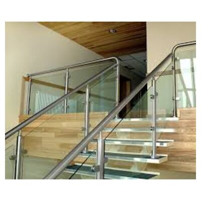 D Shape Inox Stair Clip Grade 304 316 Stainless Steel Glass Clamp For 38.1mm 42.4mm 48.3mm 2'' Round Railing
