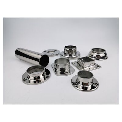 D Shape Inox Stair Clip Grade 304 316 Stainless Steel Glass Clamp For 38.1mm 42.4mm 48.3mm 2'' Round Railing
