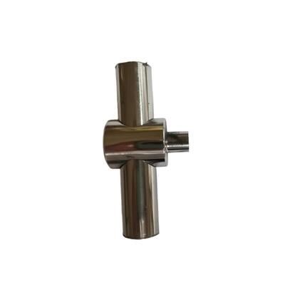 SUS304 SUS316 Mirror Satin Stainless Steel Cross Bar Holder with Blind Passant Hole for Handrail and Balustrade Fittings
