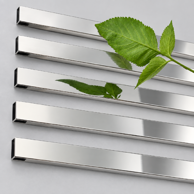 30x10mm SUS 304 316 201 8K Mirror Polished Stainless Steel Rectangular Tube for Bathroom Furniture