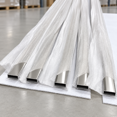 30x10mm SUS 304 316 201 8K Mirror Polished Stainless Steel Rectangular Tube for Bathroom Furniture
