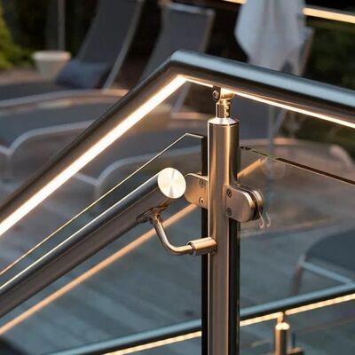 Stainless Steel Stair Balustrade Fittings & Glass Handrail Components