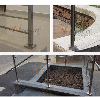 201/304/316 Stainless Steel Railing Decorative Cover, Post Base Flange Cover for Handrail Balustrade