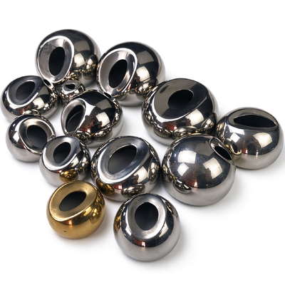 201/304 Stainless Steel Railing Ball Top Support with Socket, Perforated Handrail Ball