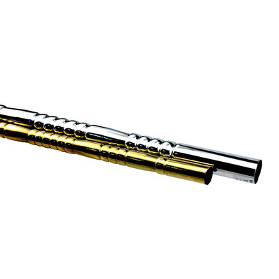 Embossed Decorative Stainless Steel Tube, Rippled Corrugated Handrail Pipe