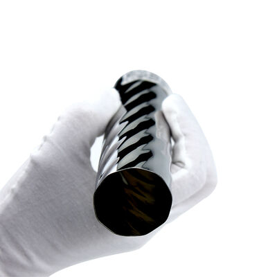 Twisted Embossed Stainless Steel Tube with Mirror Polish & PVD Coating for High Corrosion Resistance and Custom Lengths