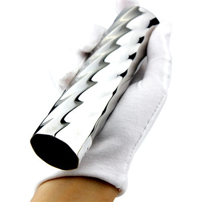 Twisted Embossed Stainless Steel Tube with Mirror Polish & PVD Coating for High Corrosion Resistance and Custom Lengths
