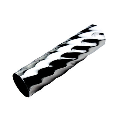 Twisted Embossed Stainless Steel Tube with Mirror Polish & PVD Coating for High Corrosion Resistance and Custom Lengths