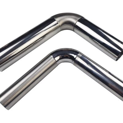 Custom Surface Finish 201/304/316 Grade Stainless Steel Elbow Handrail Tube Connector in Metric and Inch Sizes