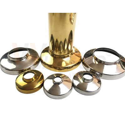 Manufacturer Silver Gold SS 201 304 316 Inox Stair Fittings Stainless Steel Post Base Cover For Round Balustrade