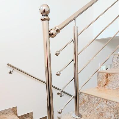 TP 201 304 Inox Balustrade Accessories Gold Mirror Railing Balls Sliver Stainless Steel Armrest Ball For Round Tube