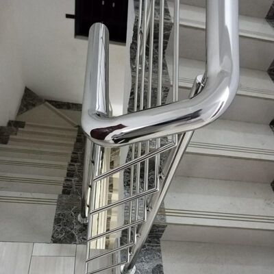 VVINSCO 76.2mm (3 Inch) 90° Stainless Steel Handrail Elbow in AISI 201/304/316 with Mirror Polish or Satin Finish