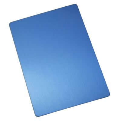 SS 201 Cold Rolled Hairline Inox Plate Metal 4'' X 8'' Blue Satin SS No.4 Sheet