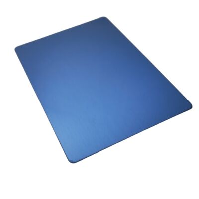 SS 201 Cold Rolled Hairline Inox Plate Metal 4'' X 8'' Blue Satin SS No.4 Sheet