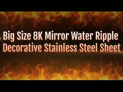 5x10 Small 8K Mirror Surface Embossed Water Ripple Stainless Steel Sheet