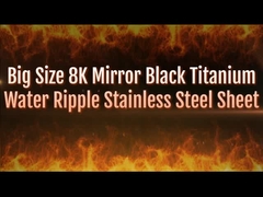 Black Titanium Embossed Stainless Steel Sheet Color Mirror Large Size Water Ripple