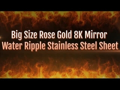 SS 201 304 316 Rose Gold Embossed Ripple Stainless Steel Sheet