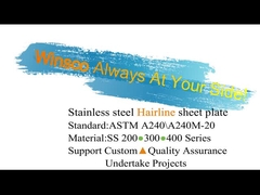 1219mmx2438mm JIS 201 304 316 Titanium Gold Stainless Steel Hairline Sheet