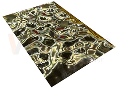Middle Size Water Ripple 8K Titanium Embossed Stainless Steel Sheet