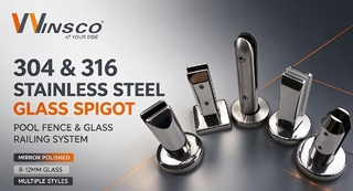 304 316 Stainless Steel Glass Spigot, Pool Fence Glass Railing Spigot for Balustrade