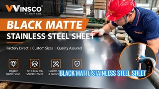 VVINSCO Black Matte Stainless Steel Sheet | Factory Direct Supply