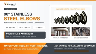 VVINSCO 90° Stainless Steel Elbows | 201 304 316 | Handrail & Automotive Exhaust Use