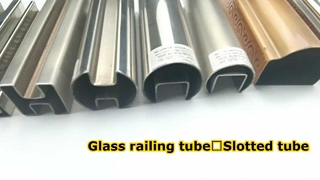 Stainless Steel Grooved Tube | Custom Special Shaped Slot Pipe for Stair Handrail Glass Railing