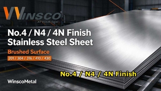 Winsco Metal Stainless Steel Sheets No.4 Finish | N4 4N Brushed Sheet 201 304 316 410 430