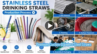 304 Stainless Steel Drinking Straws | Reusable Metal Straw Factory & Production Process