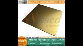 Winsco Gold Bead Blasted Titanium SS Bead Blasted Stainless steel