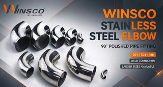 90 Degree Polished Stainless Steel Elbow Pipe Fitting in 201/304/316 Grade