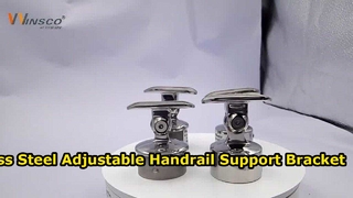 Adjustable Stainless Steel Handrail Support Bracket for Round Tube Railings
