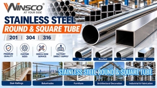 201 304 316 Stainless Steel Round & Square Tube | VVINSCO Factory