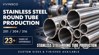 201 304 316 Stainless Steel Round Tube Production | VVINSCO Factory
