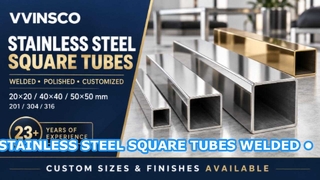 201 304 316 Stainless Steel Square Tubes | 20x20 40x40 50x50 mm | VVINSCO
