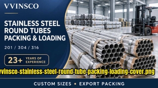 201 304 316 Stainless Steel Round Tubes | Export Packing & Loading | VVINSCO
